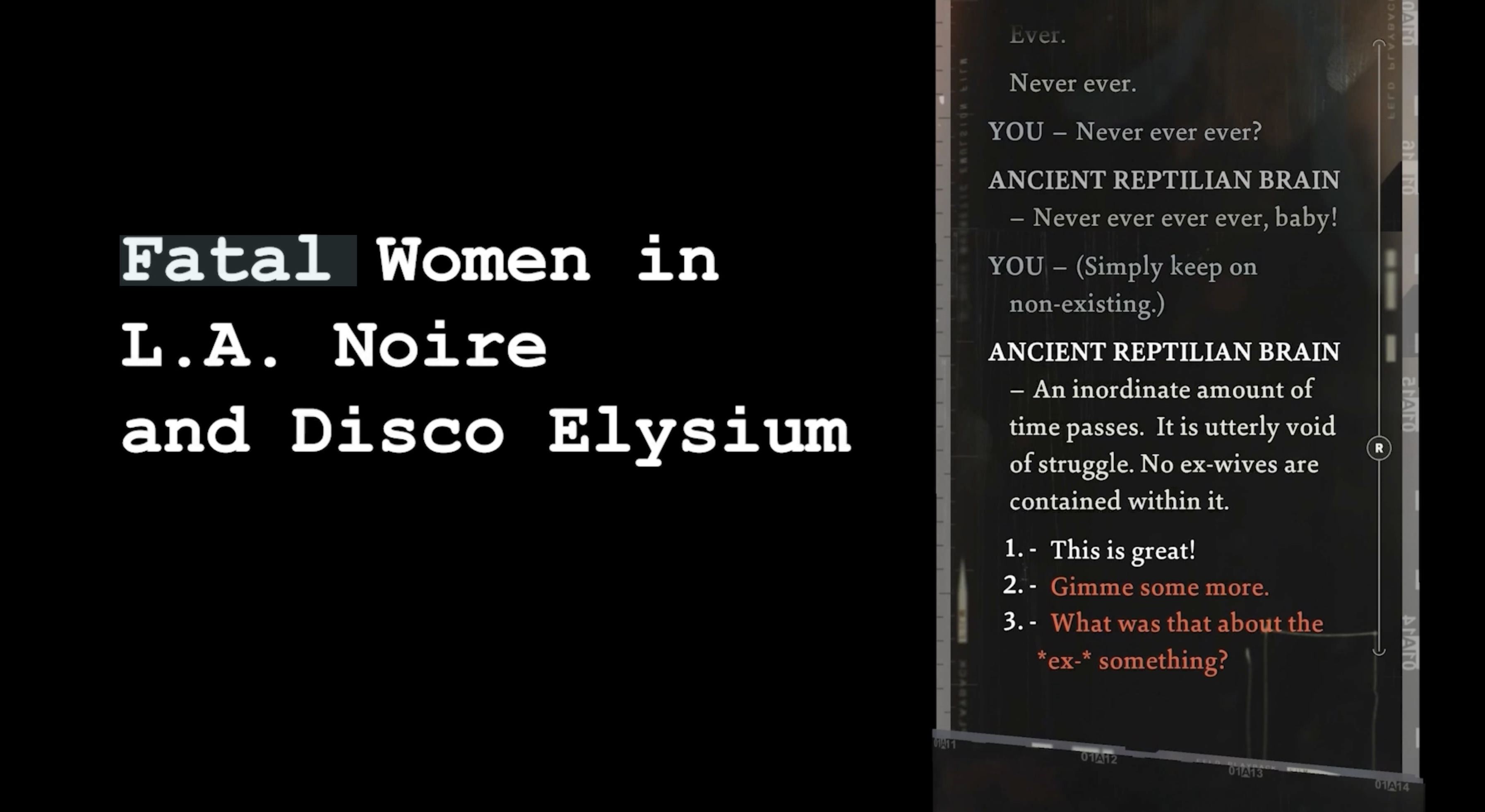 image from Fatal Women in L.A. Noire and Disco Elysium
