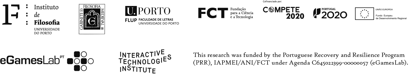 “This research was funded by the Portuguese Recovery and Resilience Program(PRR), IAPMEI/ANI/FCT under Agenda no.26, C645022399-00000057 (eGamesLab).”