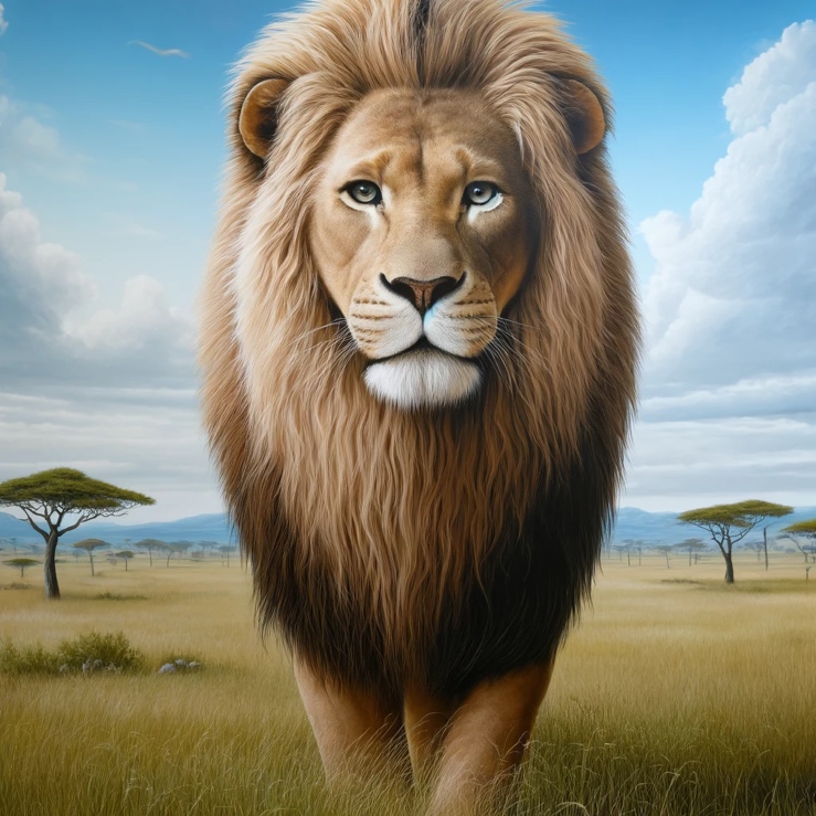 image generation of 'lion'