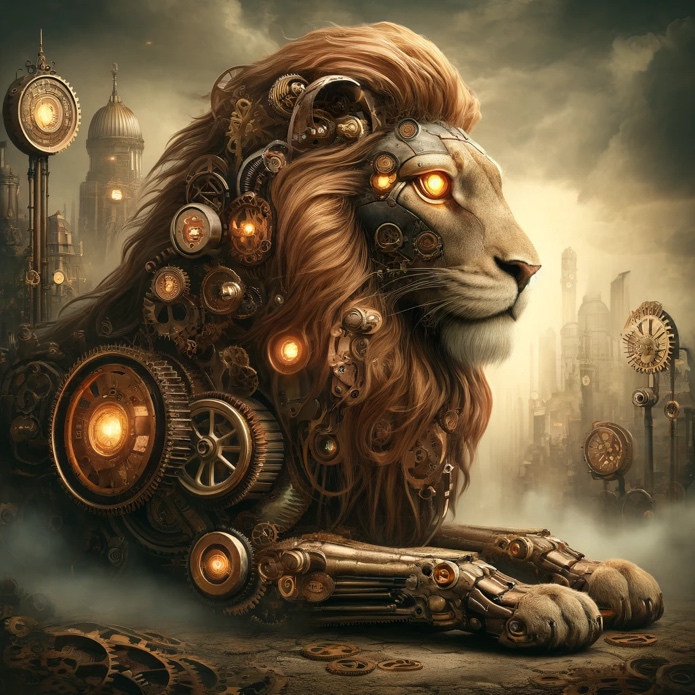 'Steampunk' lion